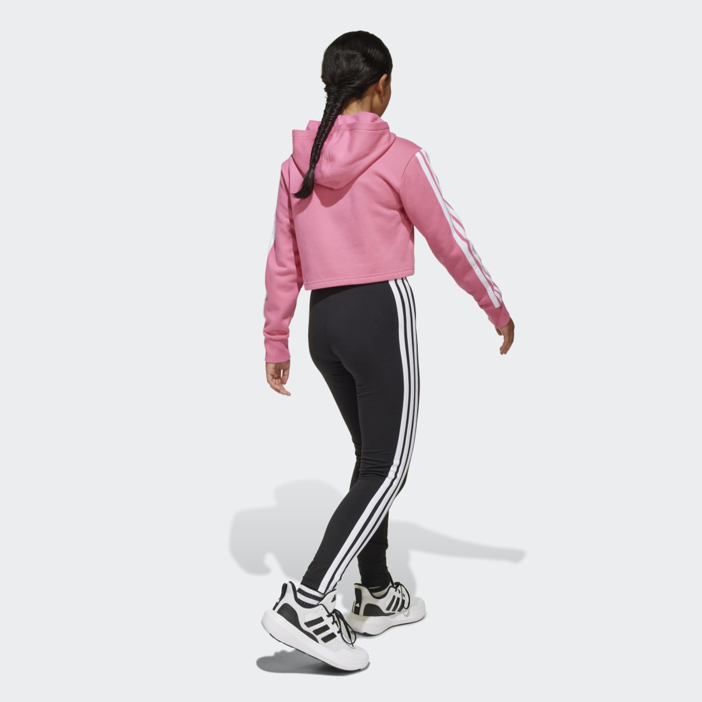 Fato de Treino de Menina Essentials Tiberio Fleece 3 Faixas Rosa-2