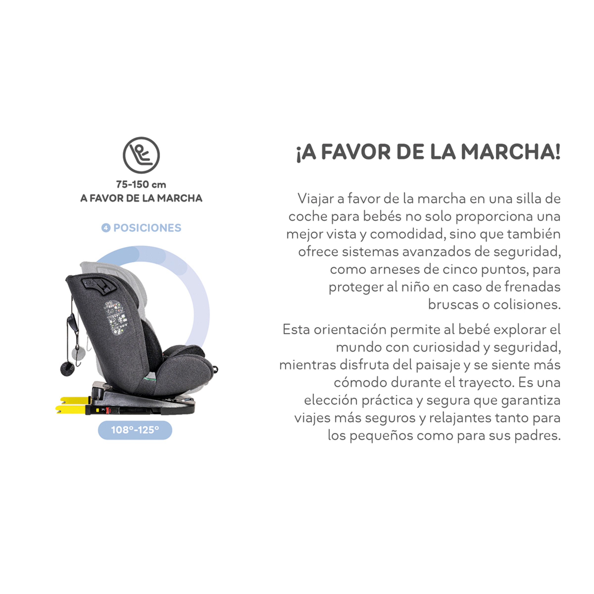 Silla de auto Corfú I-Size (40-150cm) Gris-17