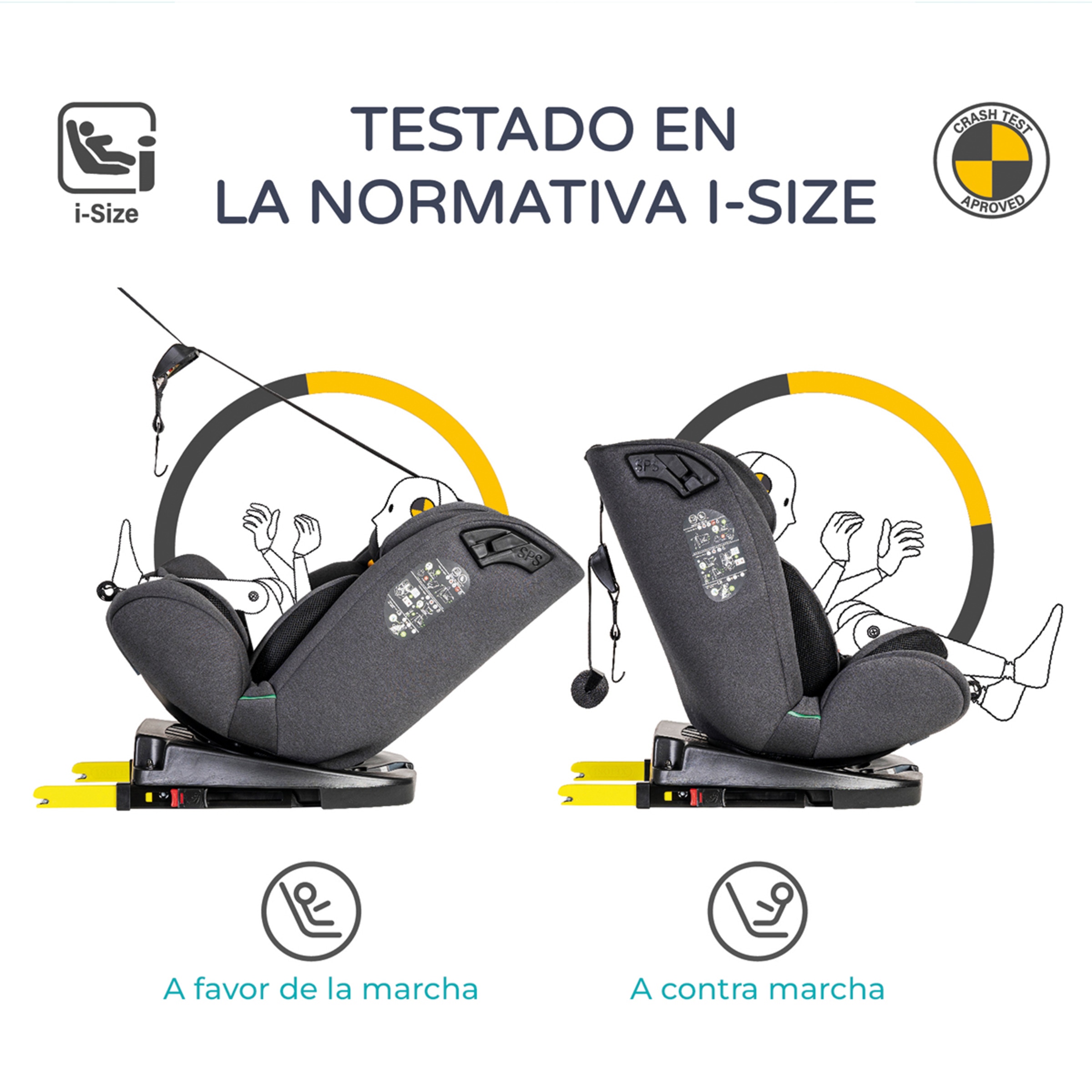 Silla de auto Corfú I-Size (40-150cm) Gris-27