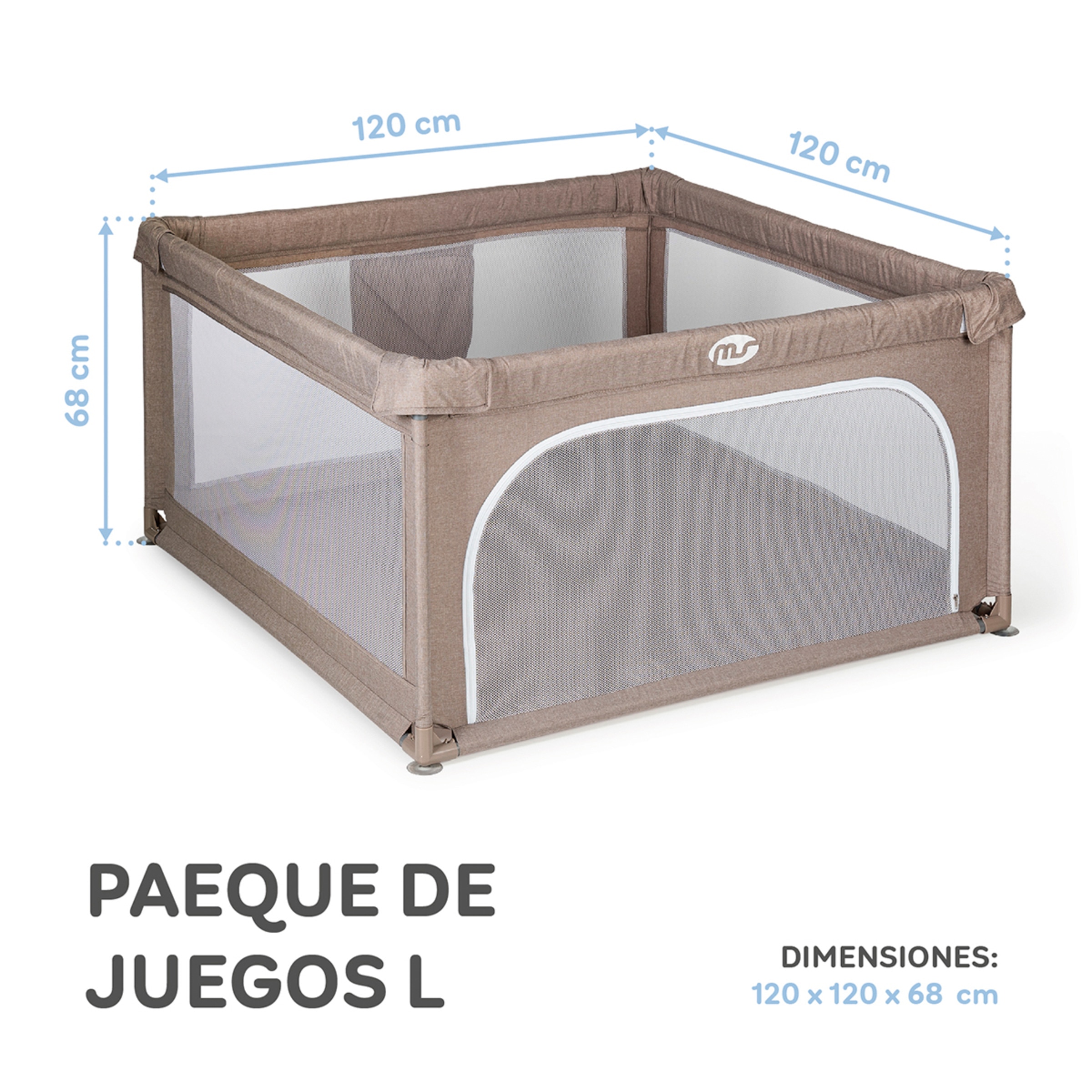Parque de juegos L Beige-9