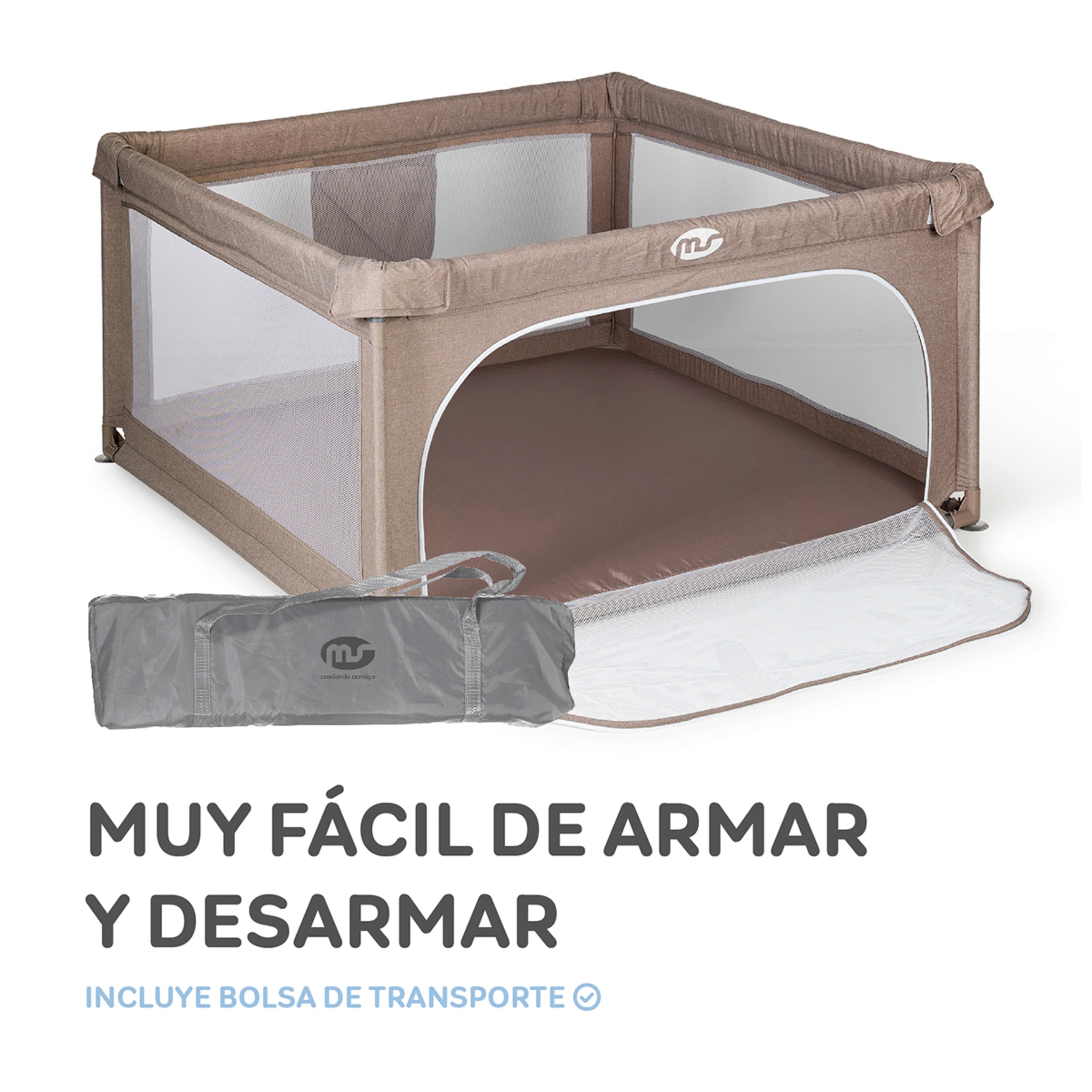 Parque de juegos L Beige-8