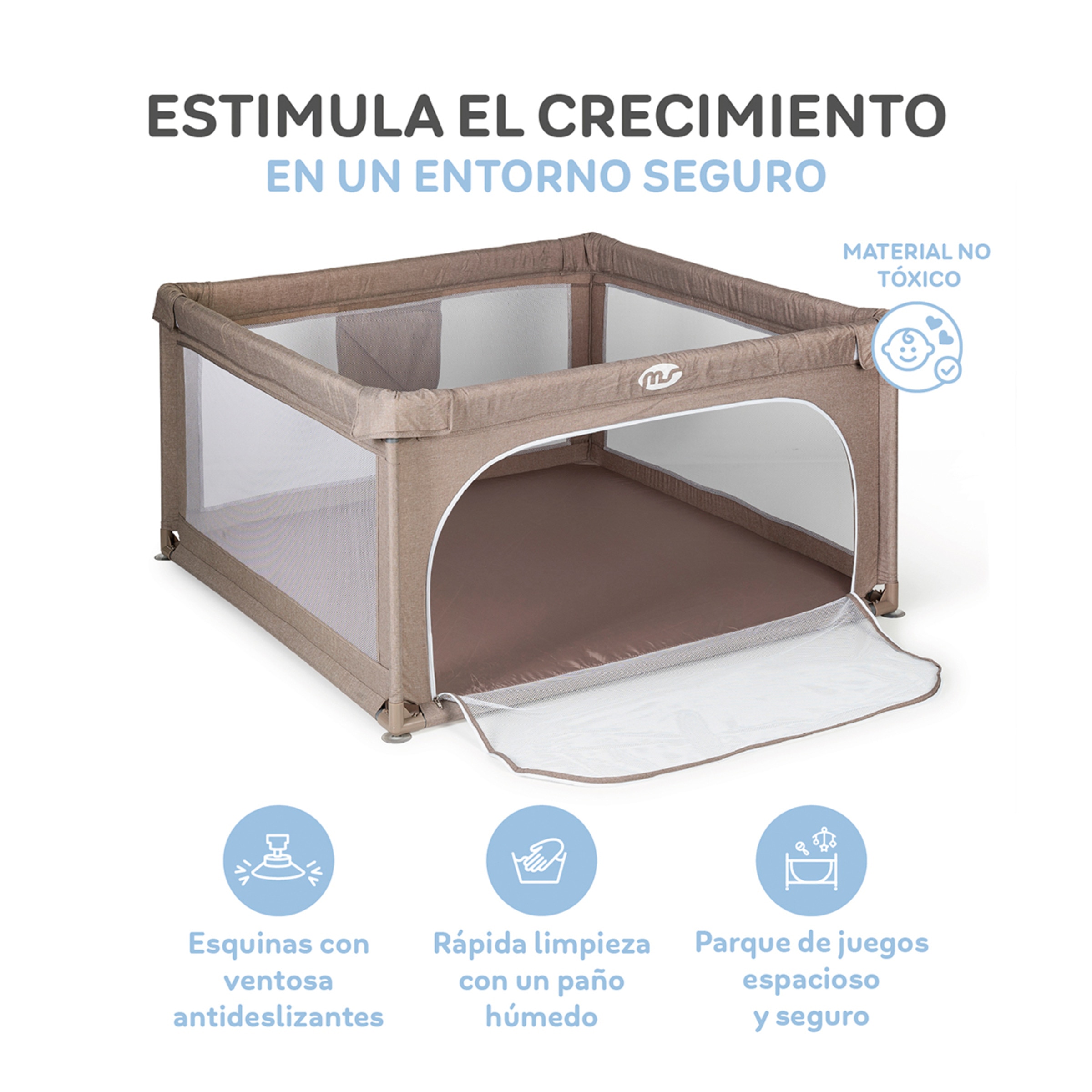 Parque de juegos L Beige-6