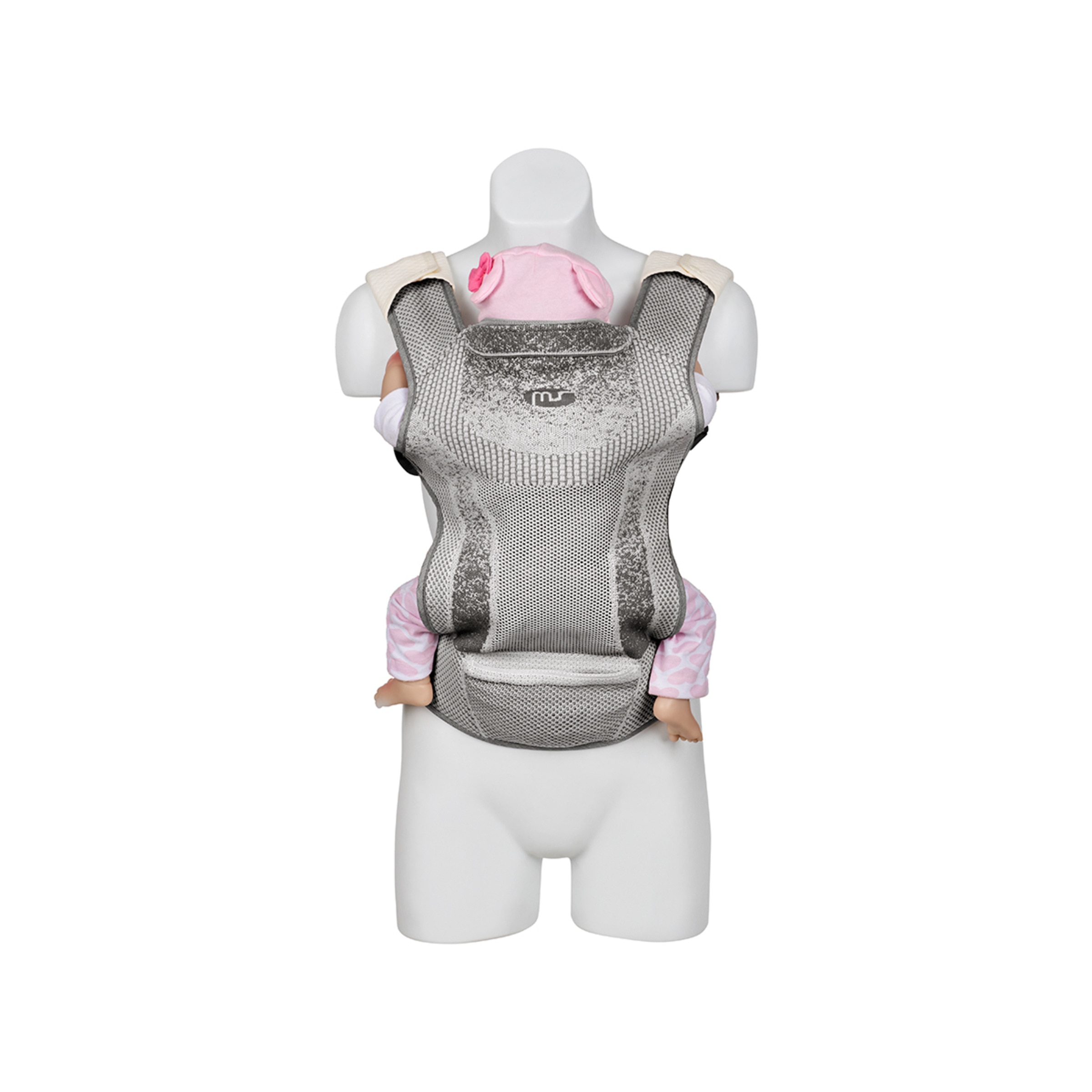 Mochila portabebés kanguro Gris-1