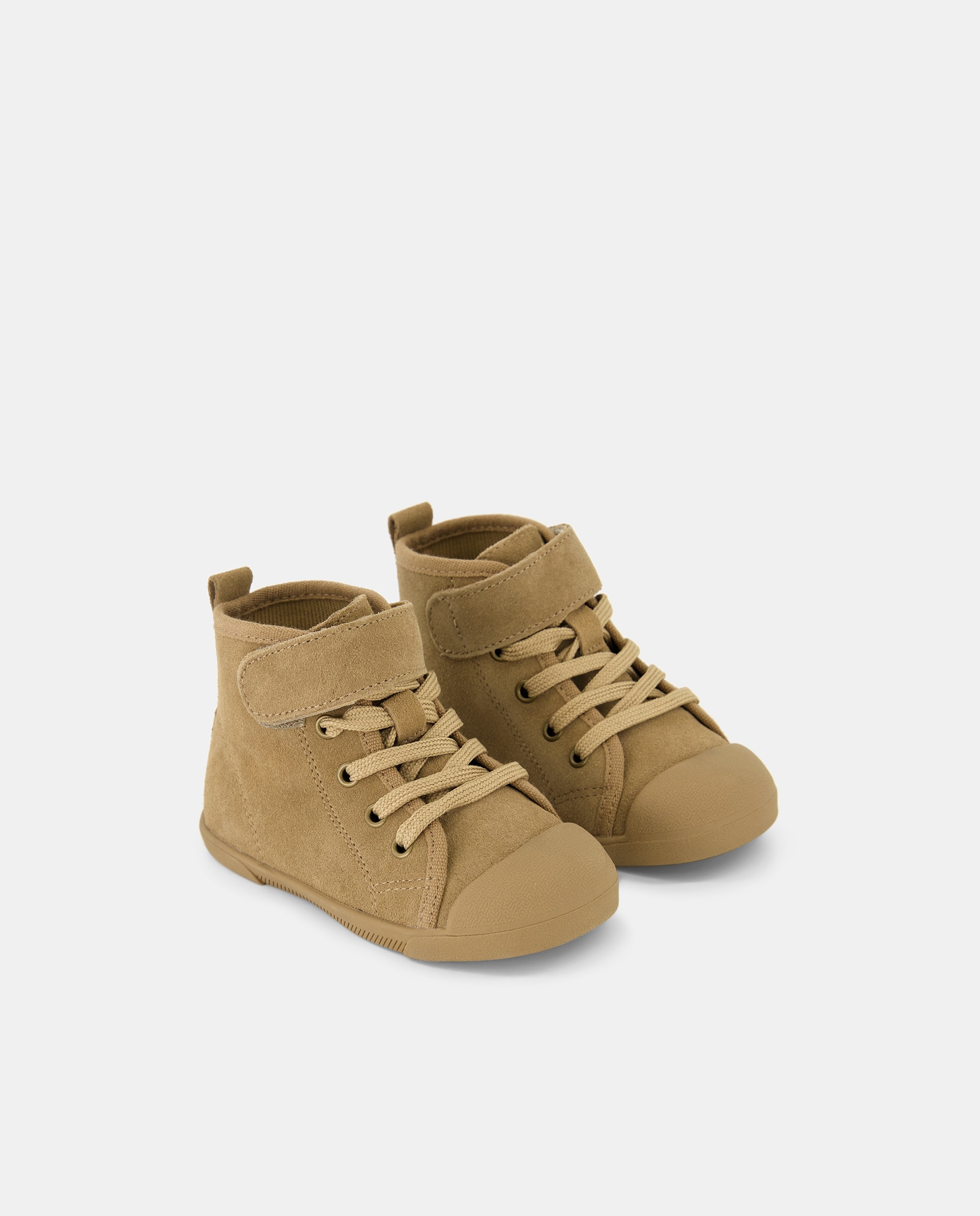 Botas Desportivas de Bebé com Fecho de Velcro e Cordão Torrado-2