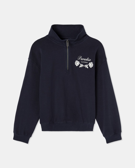 Imagem 0 de Sweatshirt com Meio Fecho de Correr Posicional nas Costas