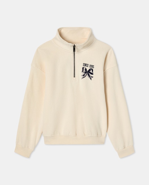 Imagem 0 de Sweatshirt com Meio Fecho de Correr Posicional nas Costas