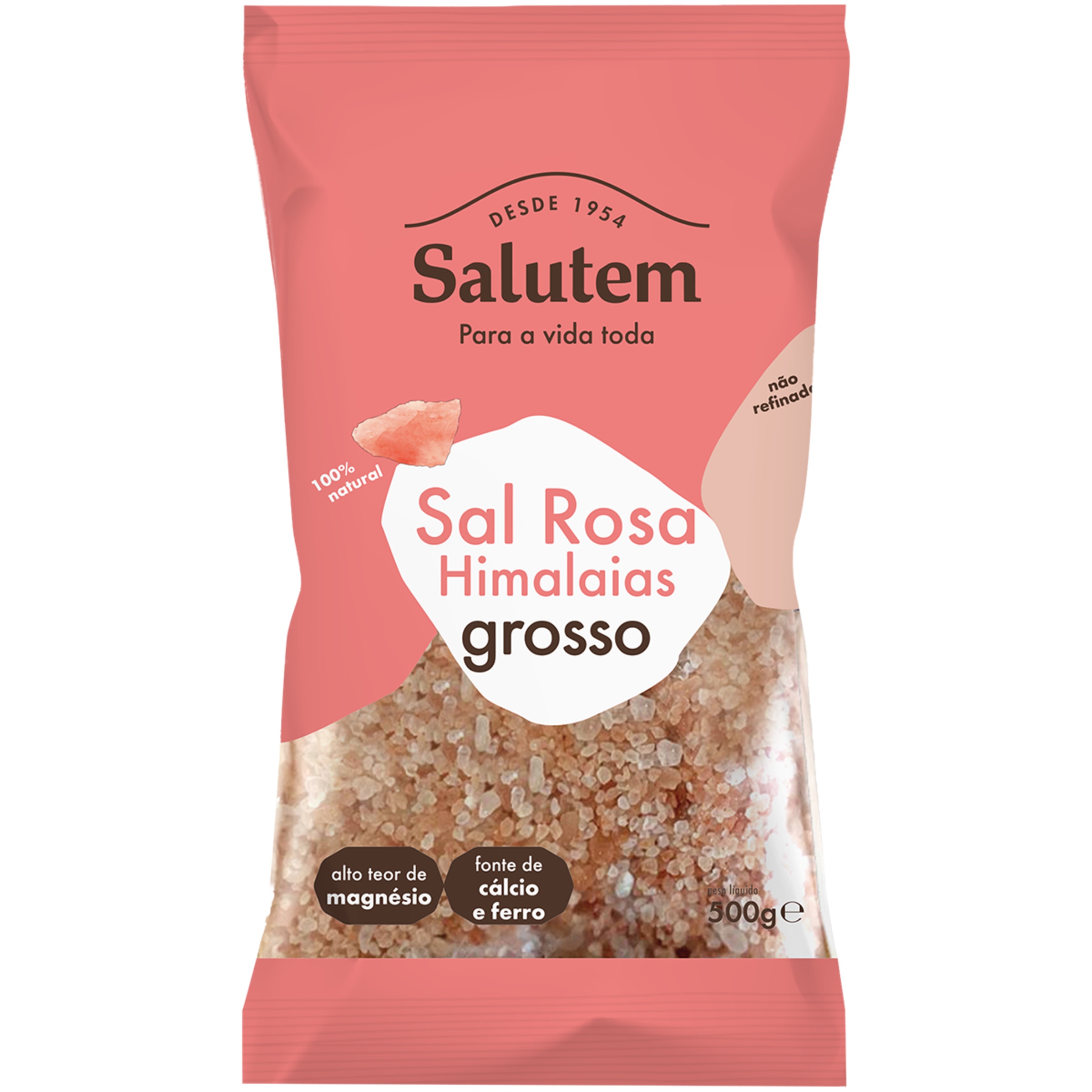 Sal Rosa Grosso dos Himalais embalagem 500 g