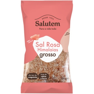 Sal Rosa Grosso dos Himalais embalagem 500 g - Salutem
