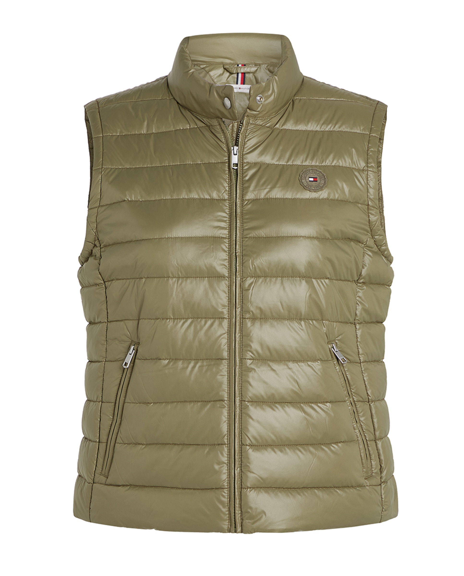 Colete Acolchoado com Fecho de Correr Verde-militar-1