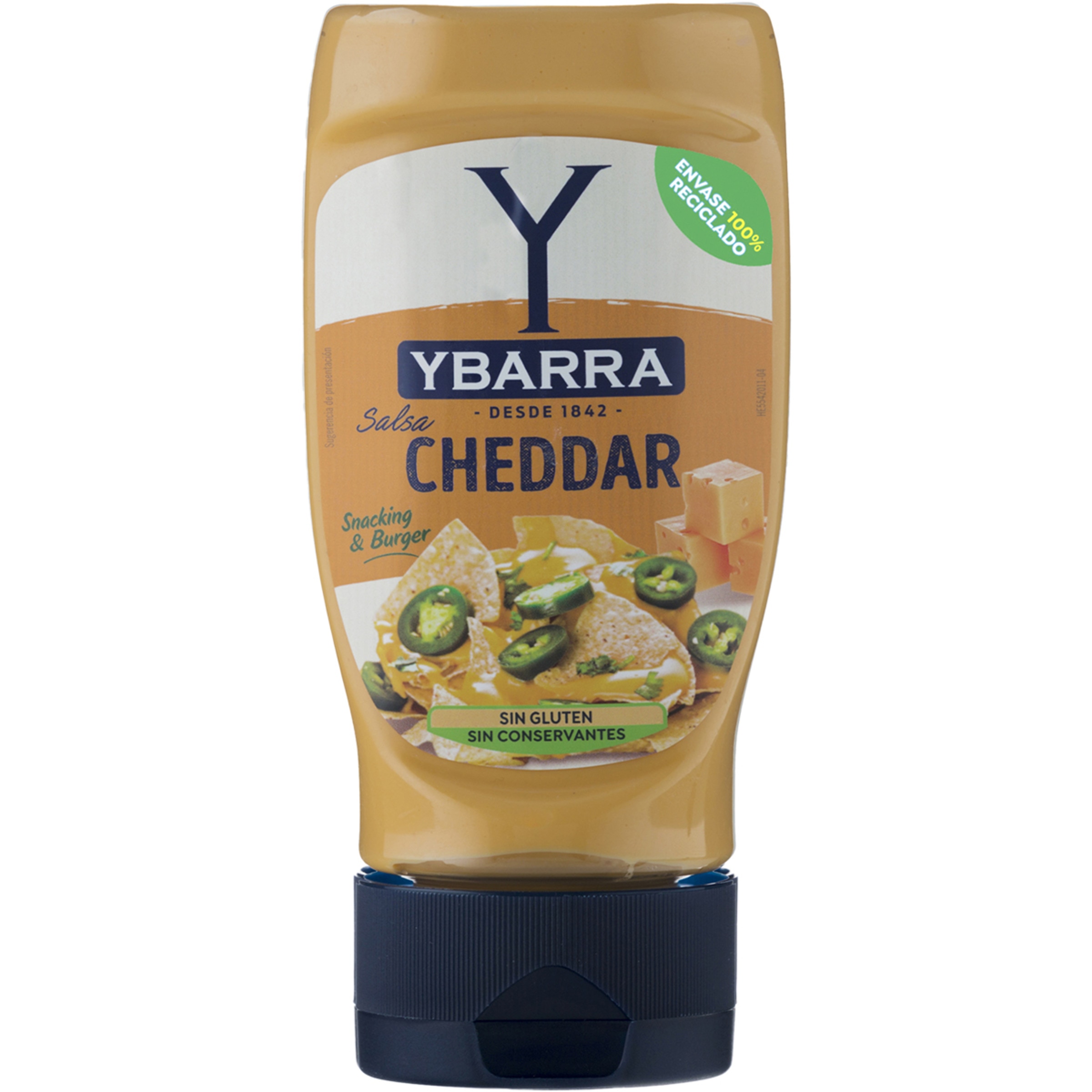 salsa cheddar sin gluten bote 250 g