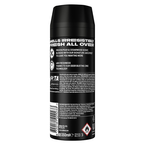 Black pear and cedar wood fragrance 48 h body spray deodorant spray 150 ml