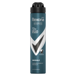 desodorante invisible anti-white marks & yellow stains anti transpirante spray 200 ml 72 body het activated - Rexona Men