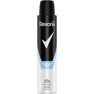 desodorante Cobalt Dry antitranspirante 48 h 0% alcohol seca rápido spray 200 ml - Rexona