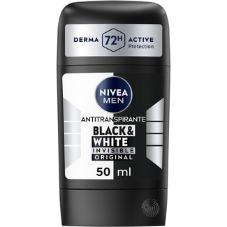 desodorante Black and White en stick original 72 h active protection antitranspirante envase 50 ml - Nivea Men
