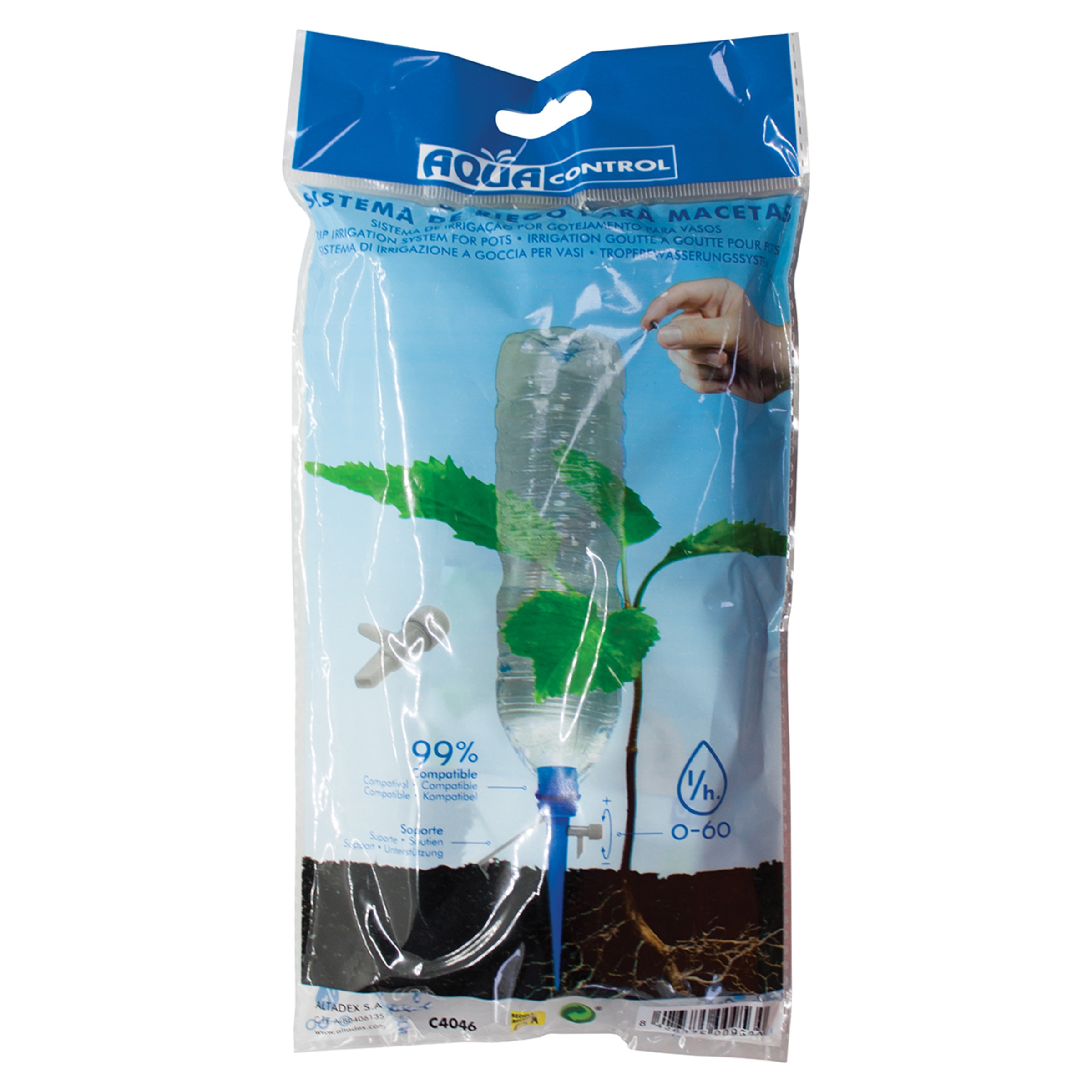 Pack 6 Conos de Riego por Goteo Regulables Azul-7