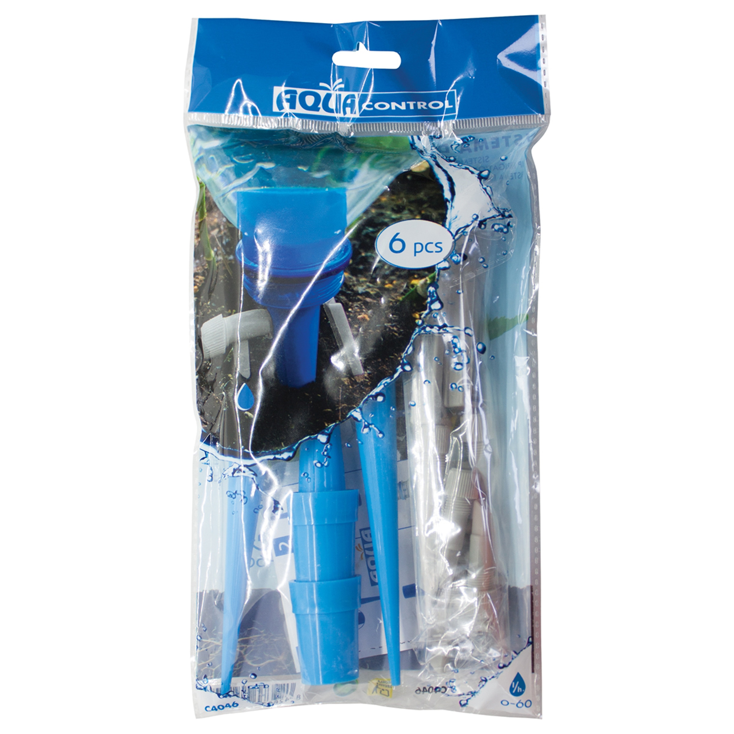 Pack 6 Conos de Riego por Goteo Regulables Azul-6