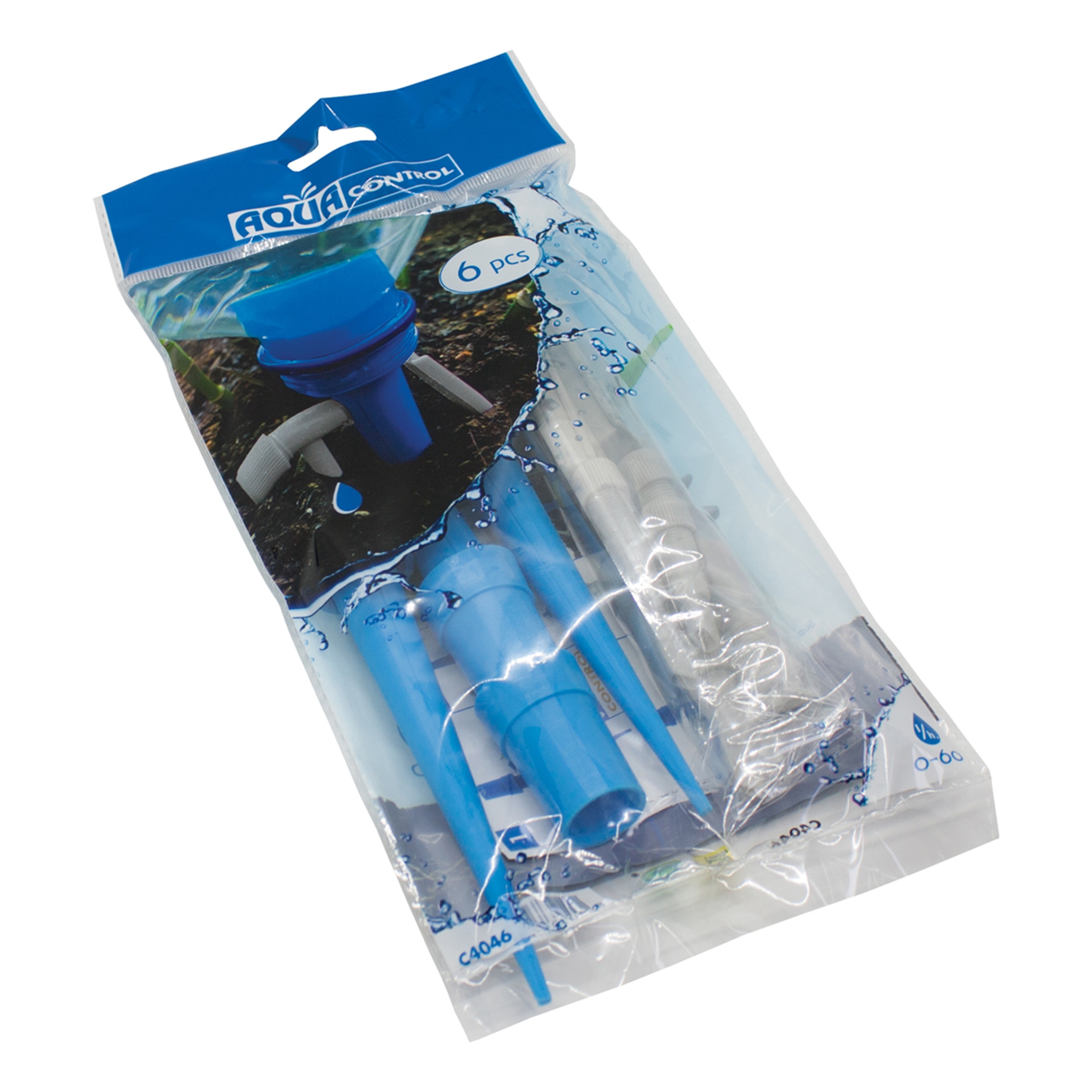 Pack 6 Conos de Riego por Goteo Regulables Azul-4