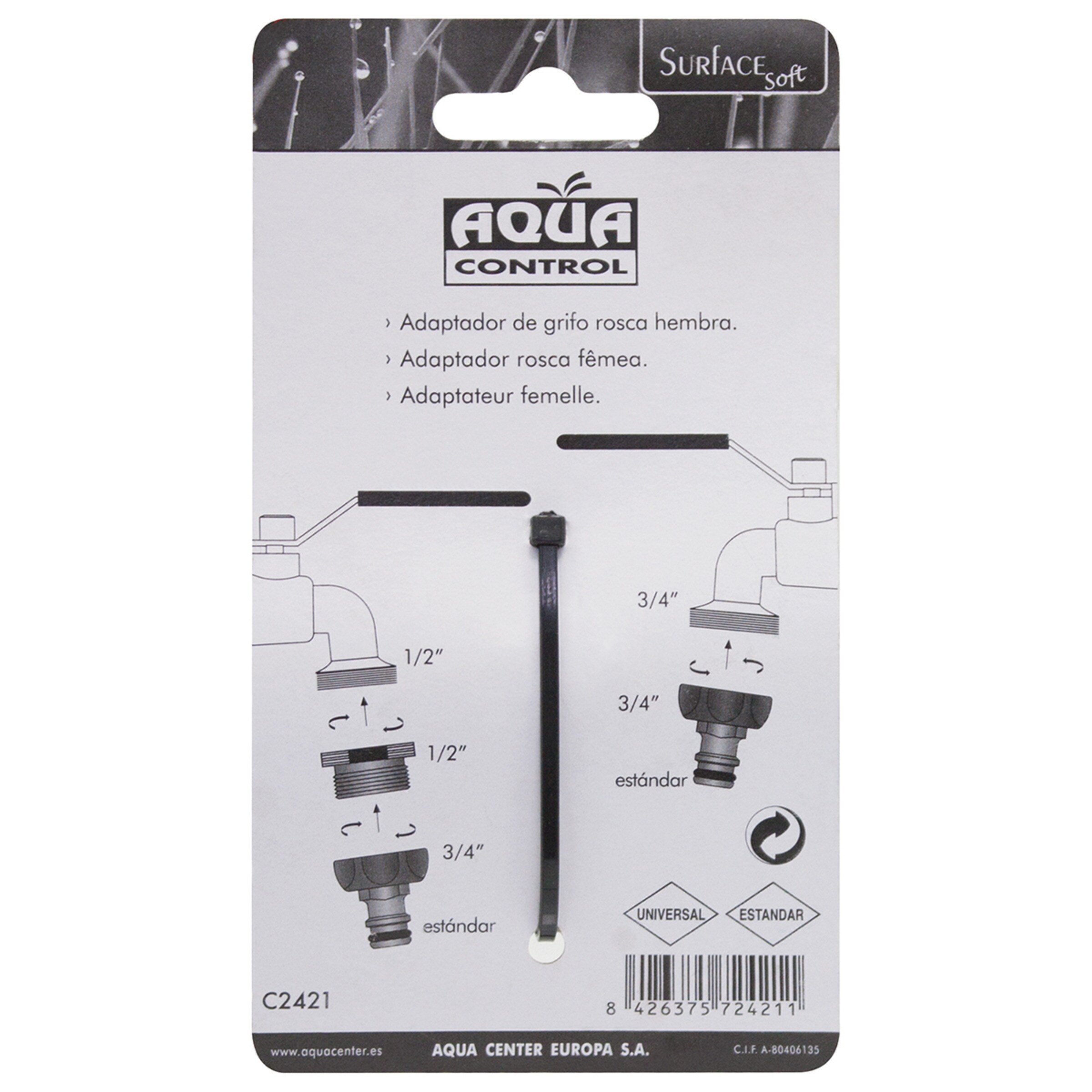Adaptador rosca hembra bimaterial 3