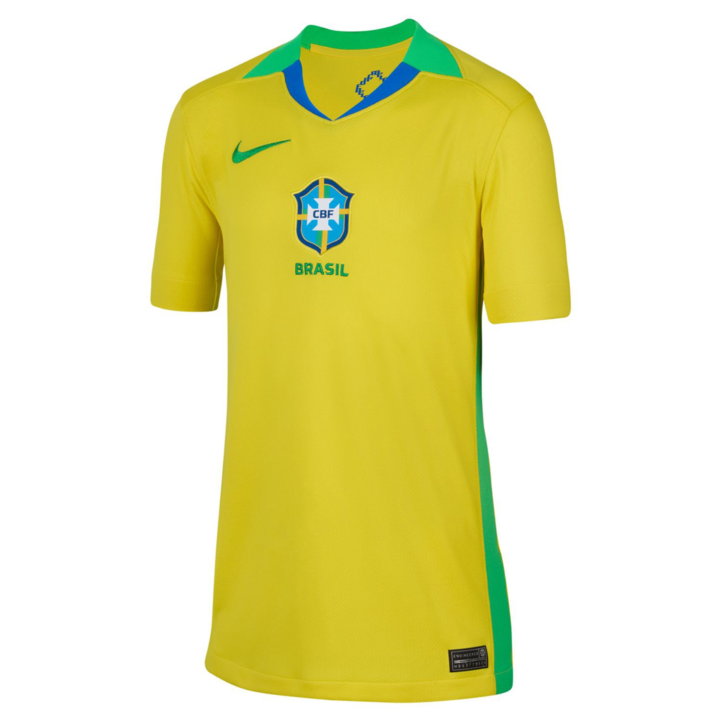 T-shirt de Criança 1.º Equipamento Brasil 2025 Stadium Amarelo-10