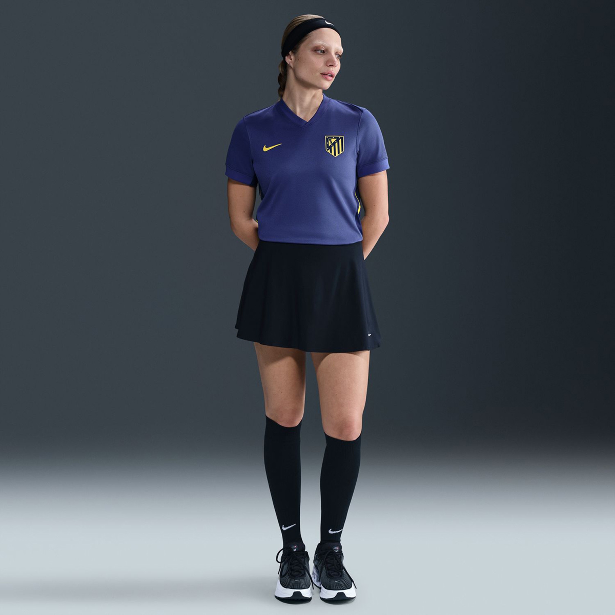 T-shirt de Mulher 2.º Equipamento Atlético de Madrid 2025-2026 Stadium Azul-5