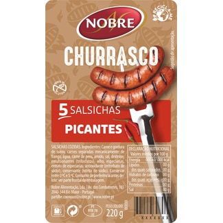 Salsichas Picantes unidade 220 g - Nobre