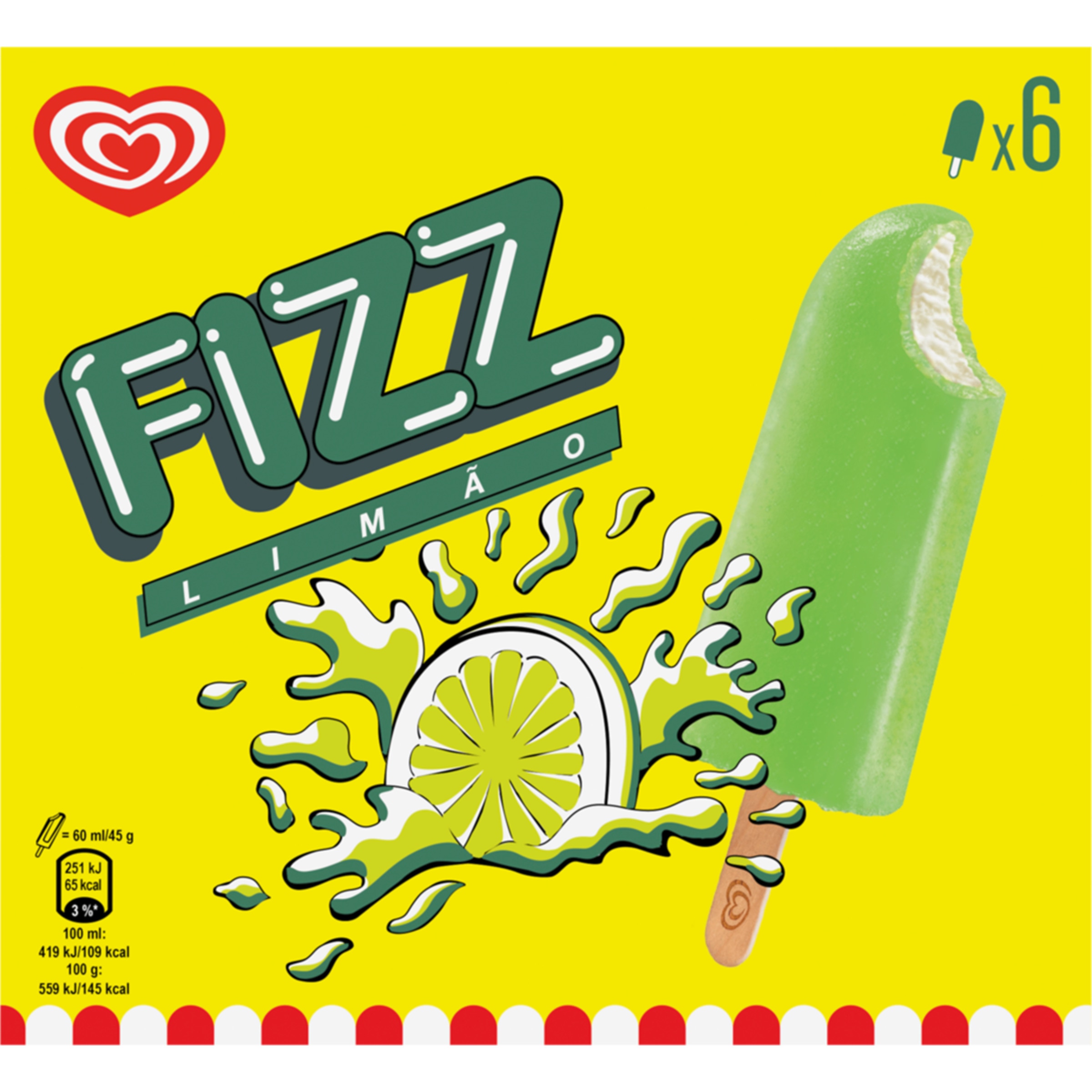 Gelado de Limão Pack 6 unidades embalagem 360 ml