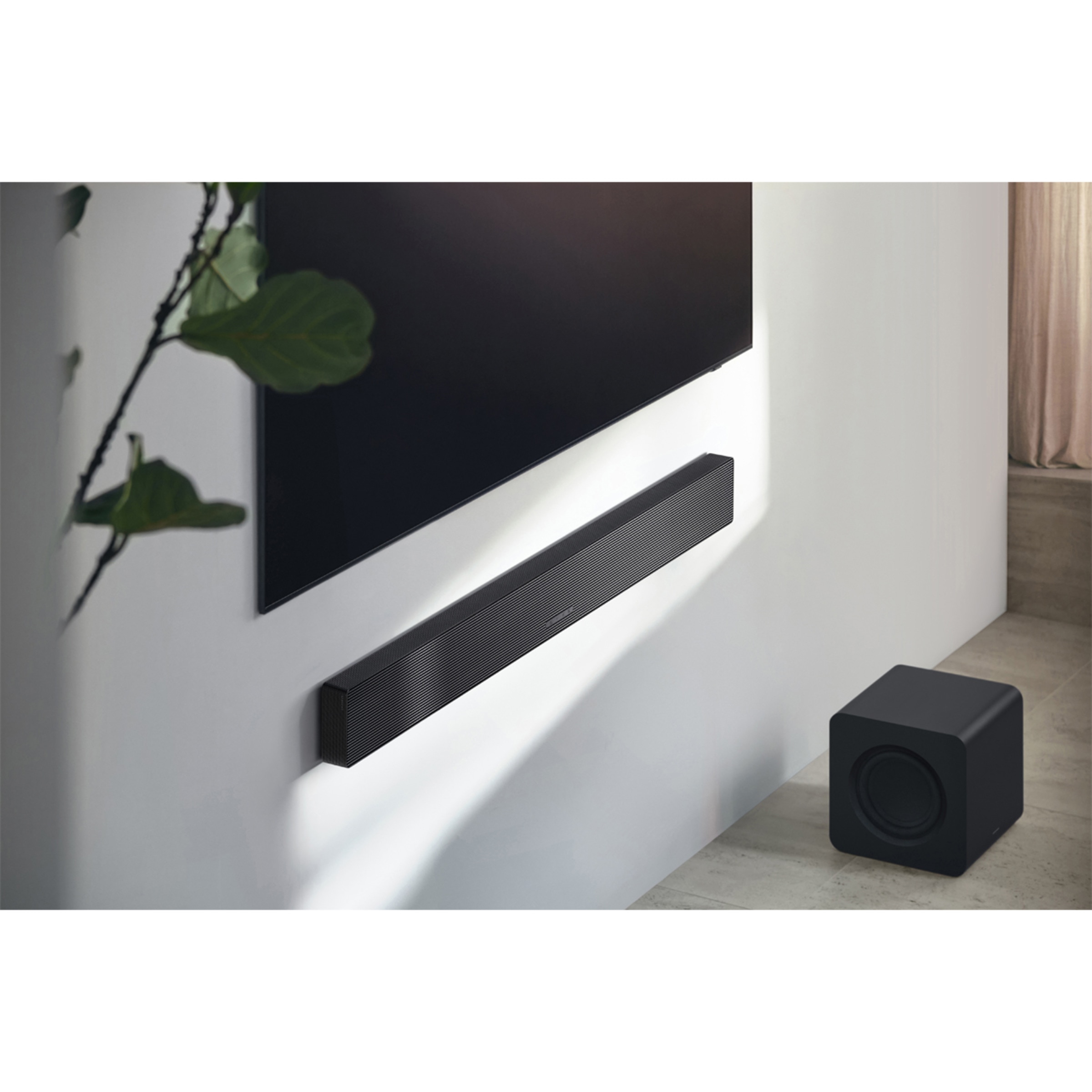 Barra de sonido Samsung 2025 HW-QS700F, Dolby Atmos y DTS Virtual: X, Q-Symphony, 3.1.2 con 9 altavoces, 345W, Subwoofer inalámbrico 6.5" 160W, Wi-Fi Negro-12