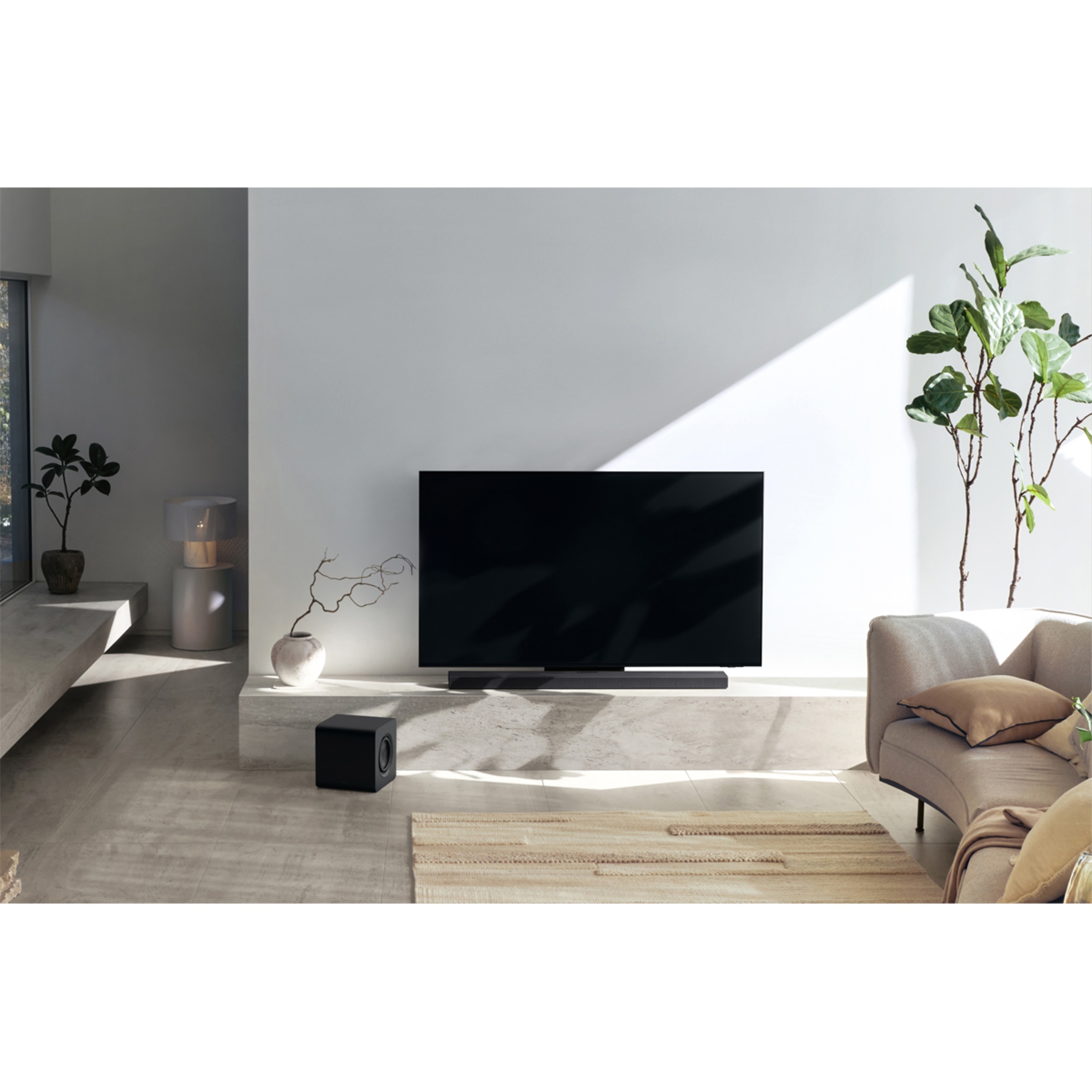 Barra de sonido Samsung 2025 HW-QS700F, Dolby Atmos y DTS Virtual: X, Q-Symphony, 3.1.2 con 9 altavoces, 345W, Subwoofer inalámbrico 6.5" 160W, Wi-Fi Negro-10