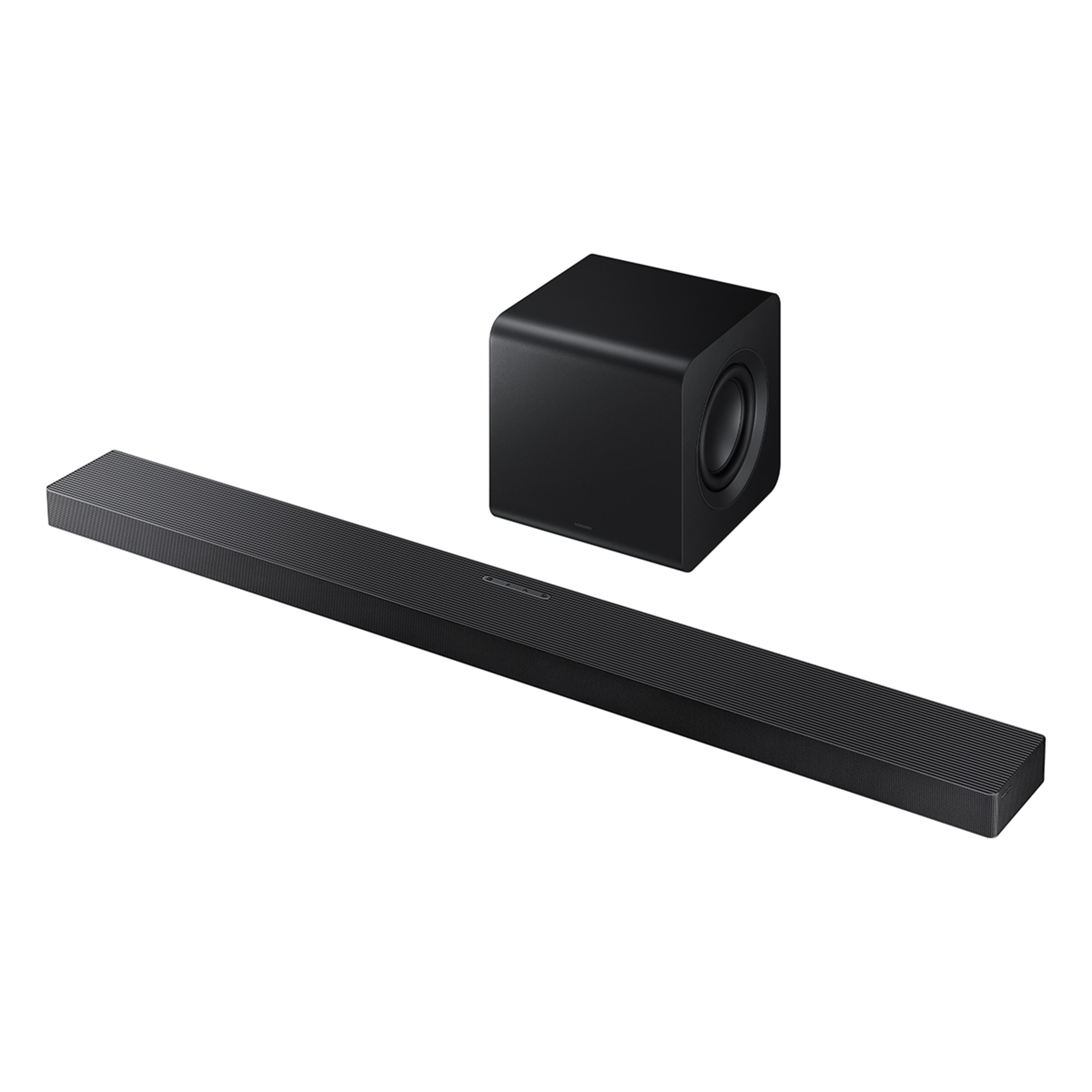 Barra de sonido Samsung 2025 HW-QS700F, Dolby Atmos y DTS Virtual: X, Q-Symphony, 3.1.2 con 9 altavoces, 345W, Subwoofer inalámbrico 6.5" 160W, Wi-Fi Negro-1