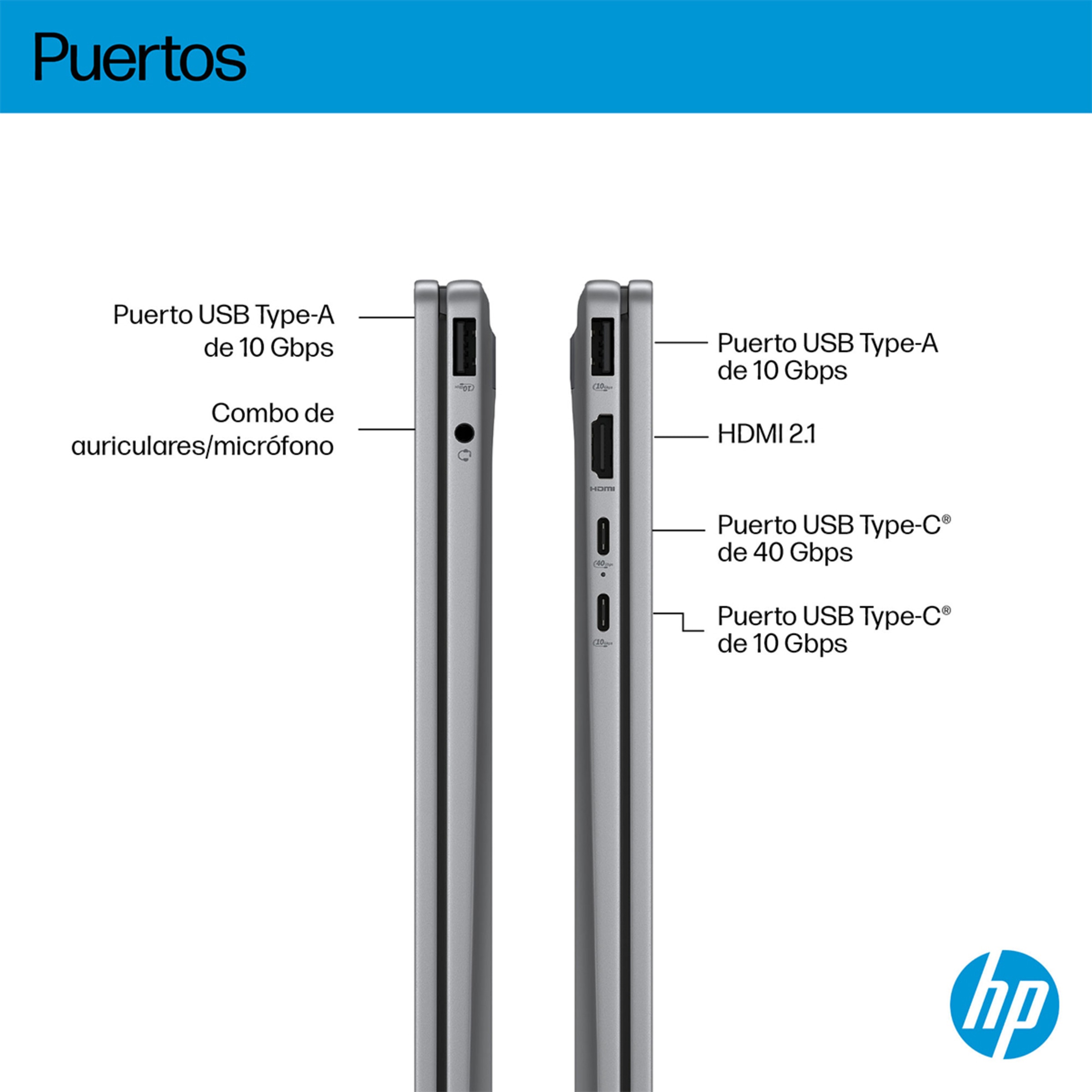 Convertible 2 en 1 HP OmniBook X Flip 14-fk0000ns, Copilot+PC, Ryzen IA 7-350, 32GB, 1TB SSD, 14" OLED, W11 Plata-6
