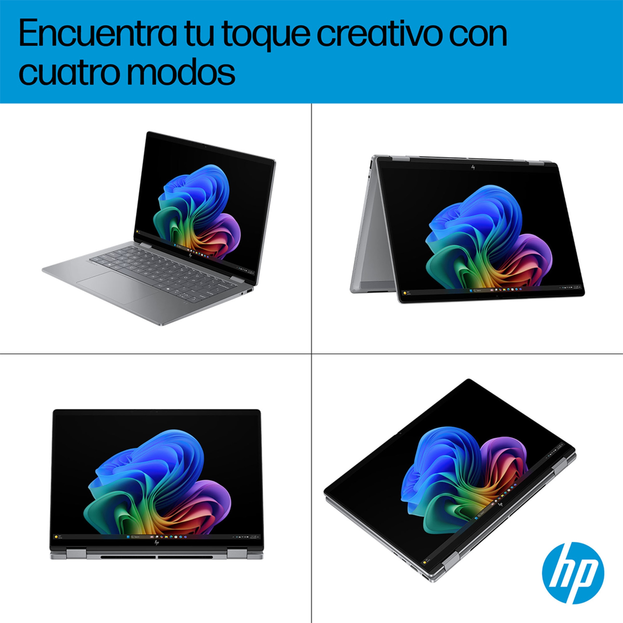 Convertible 2 en 1 HP OmniBook X Flip 14-fk0000ns, Copilot+PC, Ryzen IA 7-350, 32GB, 1TB SSD, 14" OLED, W11 Plata-5