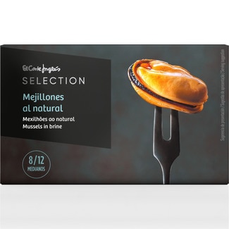 mejillones al natural medianos 8-12 piezas lata 69 g neto escurrido - El Corte Ingles Selection