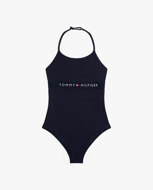 Imagen 0 de Bañador de niña de tirantes con logo en el pecho