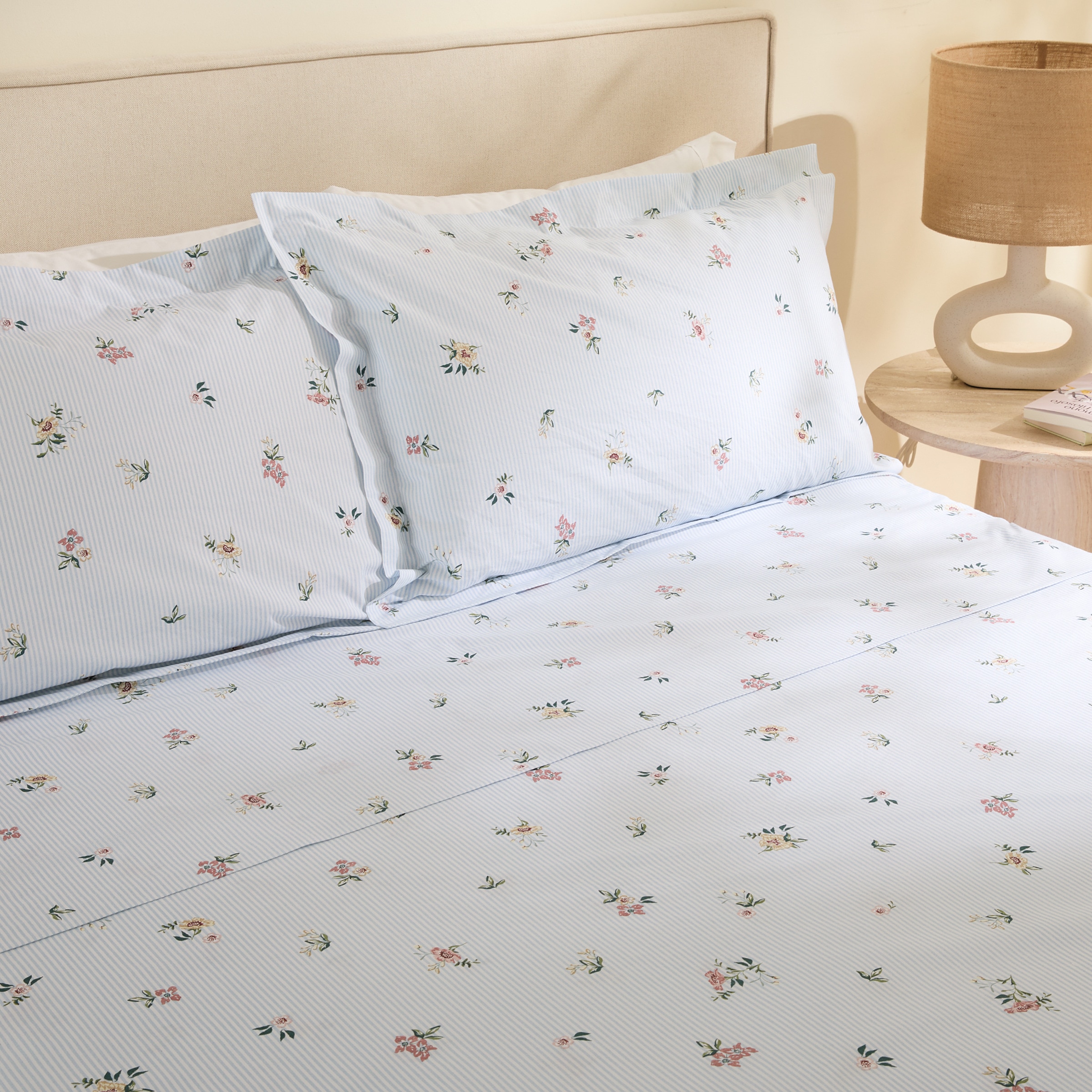 Juego de sábanas algodón Dubois Azul-1