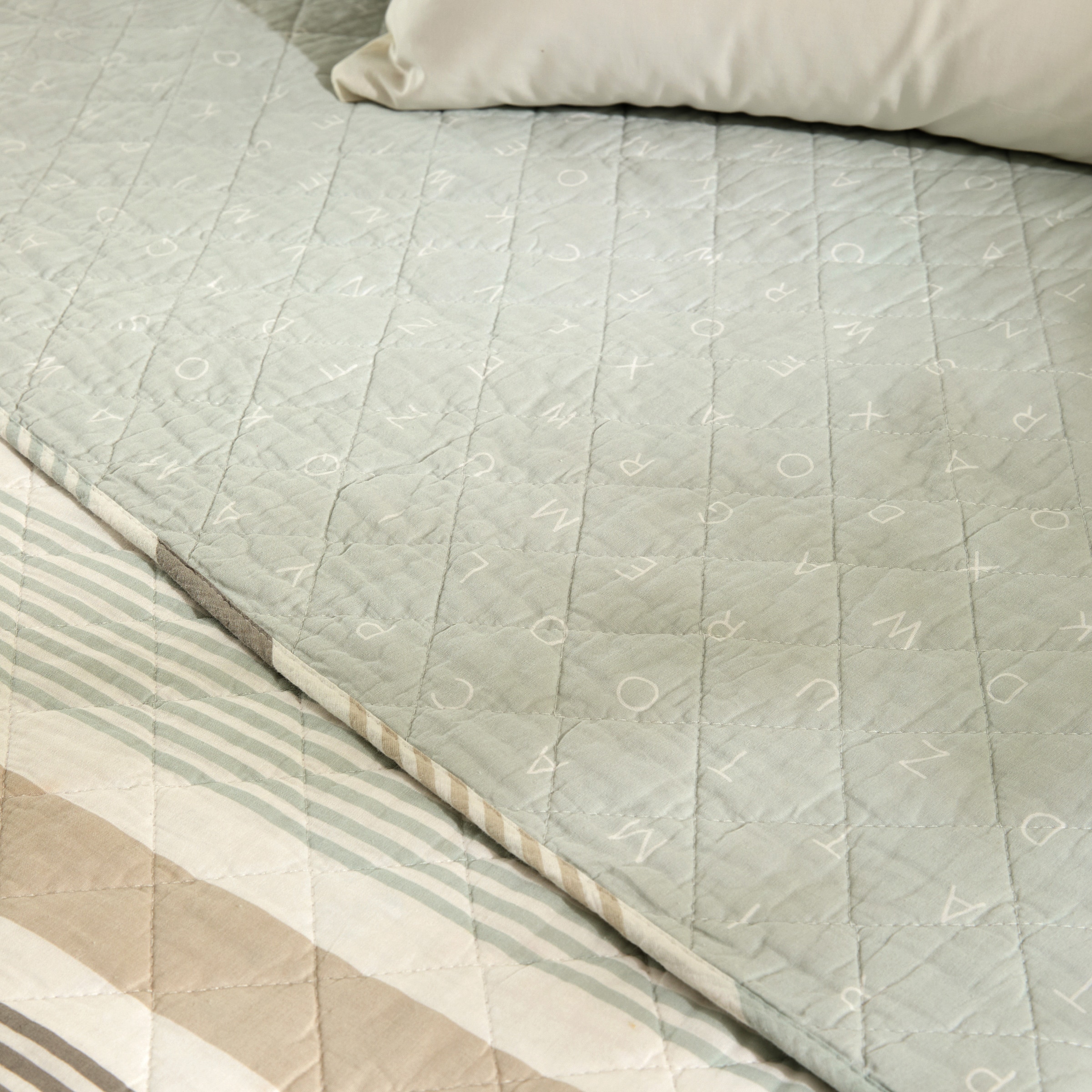 Edredón reversible Coen Basics - El Corte Inglés Verde-4