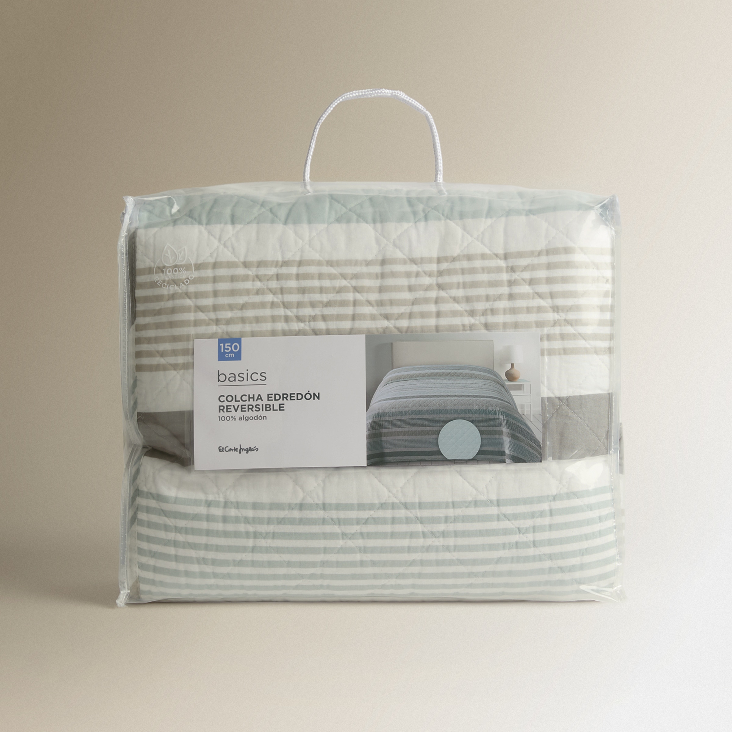 Edredón reversible Coen Basics - El Corte Inglés Verde-6