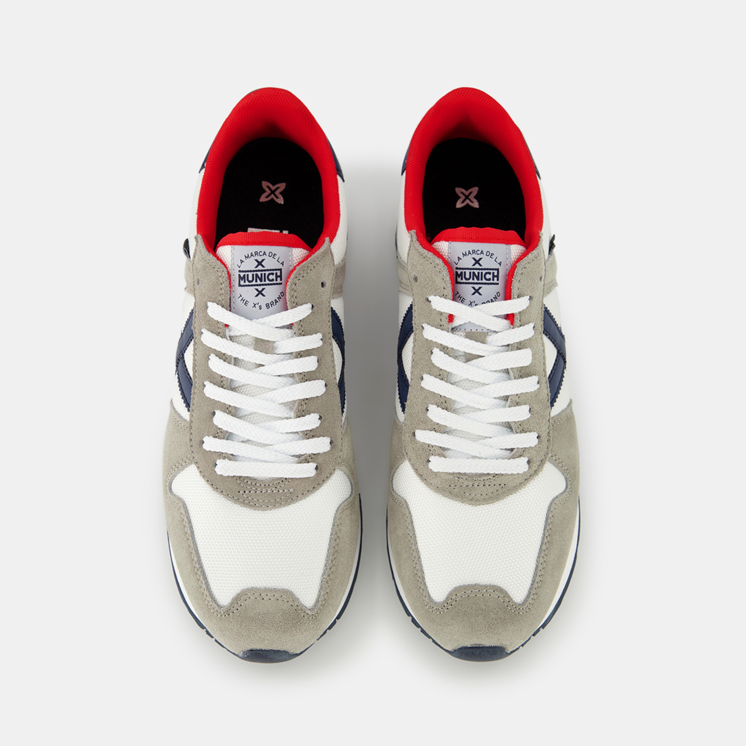 Sapatilhas Baixas de Running com Logótipo Lateral e Detalhes em Contraste - Branco Branco-4