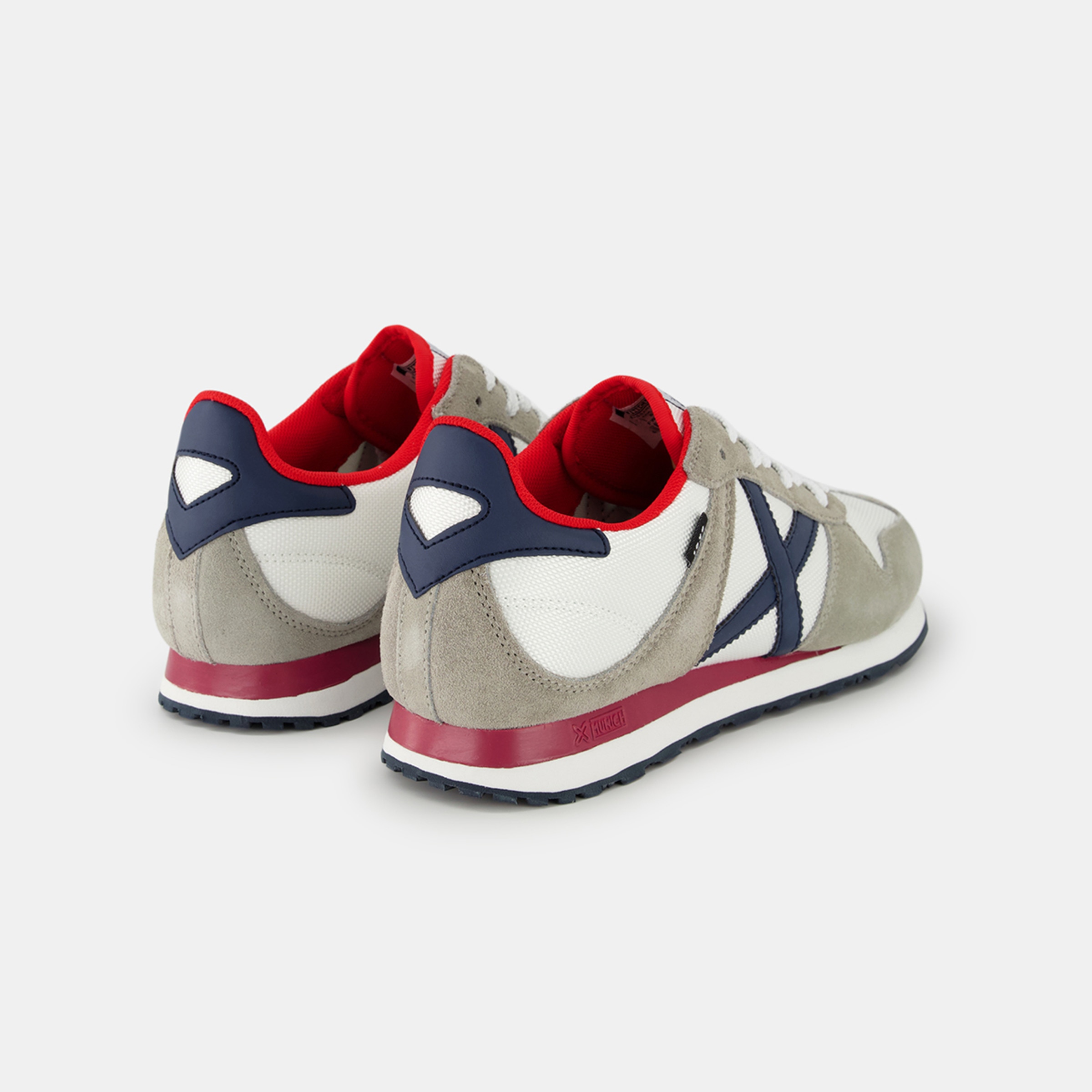 Sapatilhas Baixas de Running com Logótipo Lateral e Detalhes em Contraste - Branco Branco-3