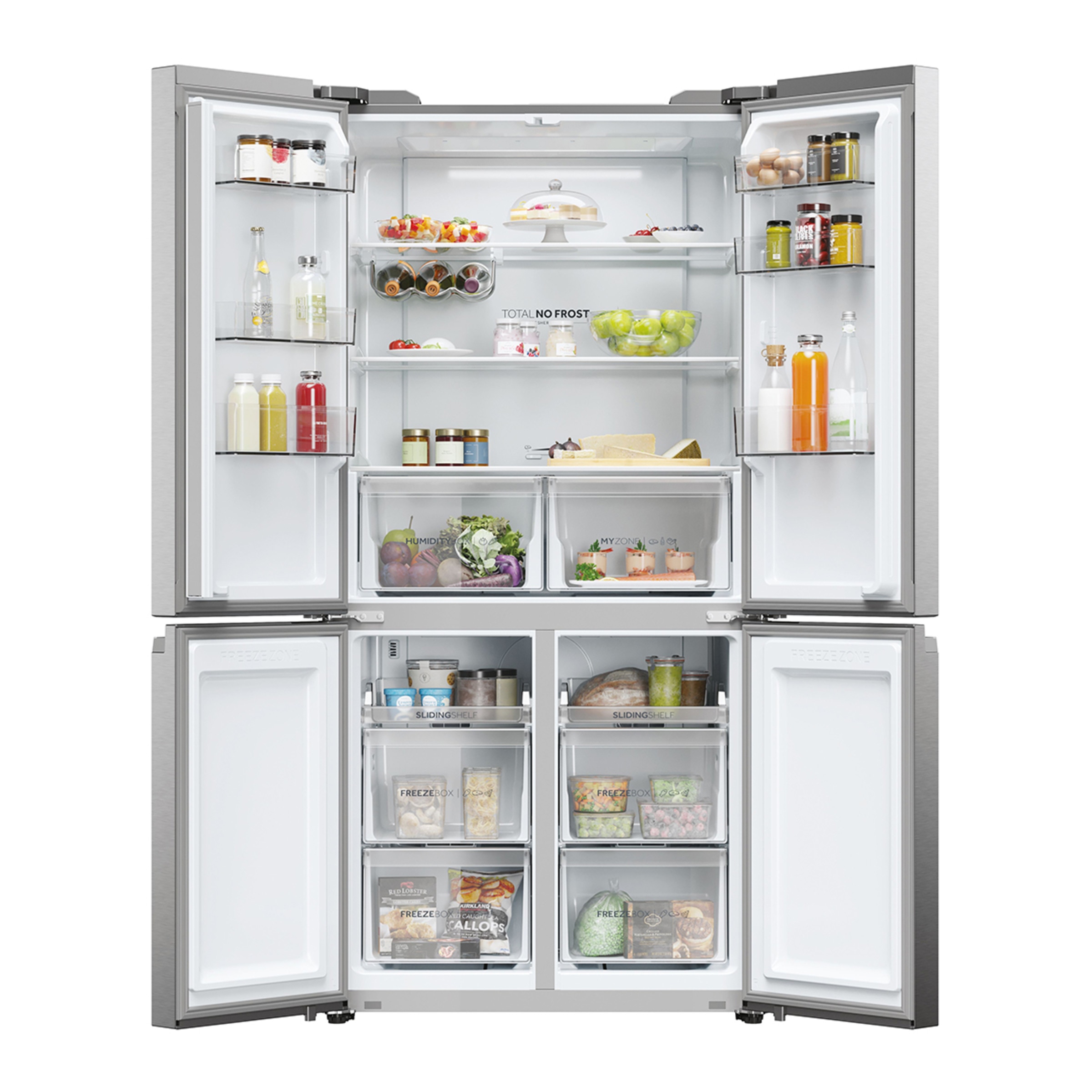 Frigorífico americano Haier Total No Frost MultiDoor Cube 90 Serie 5 - HCR5919ENMP Inox Platino-5