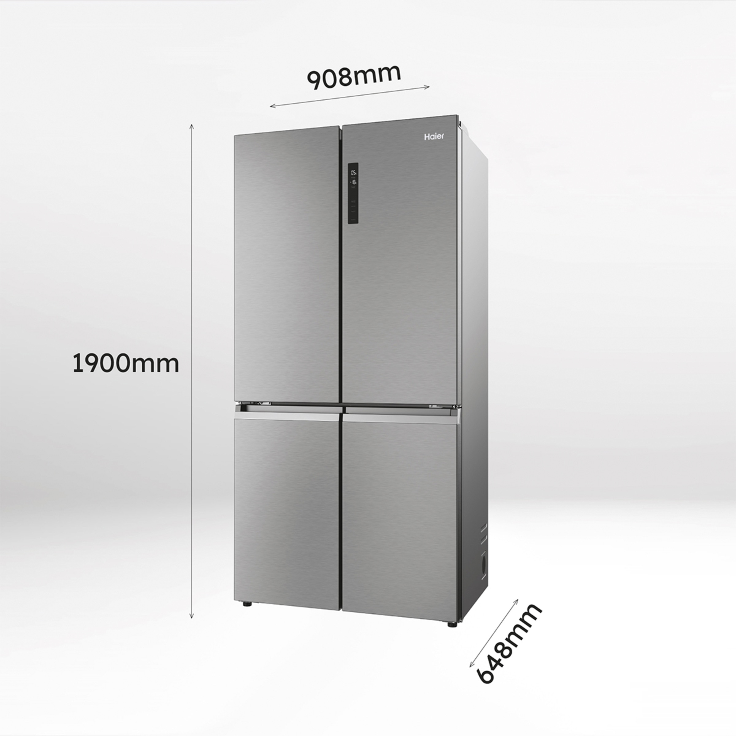 Frigorífico americano Haier Total No Frost MultiDoor Cube 90 Serie 5 - HCR5919ENMP Inox Platino-2