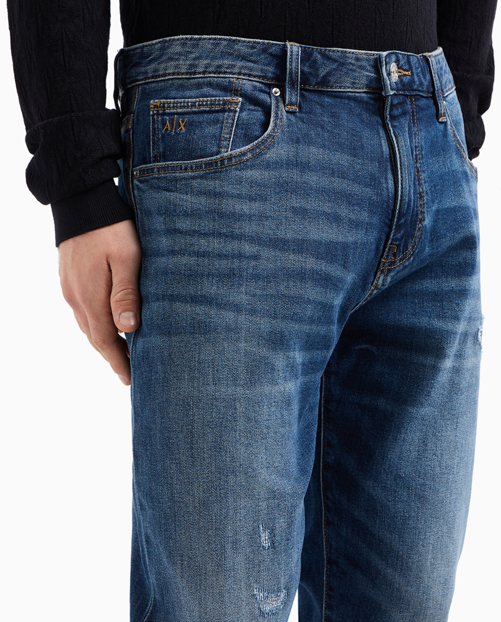 Jeans J13 Regular Fit com Lavagem Azul-4
