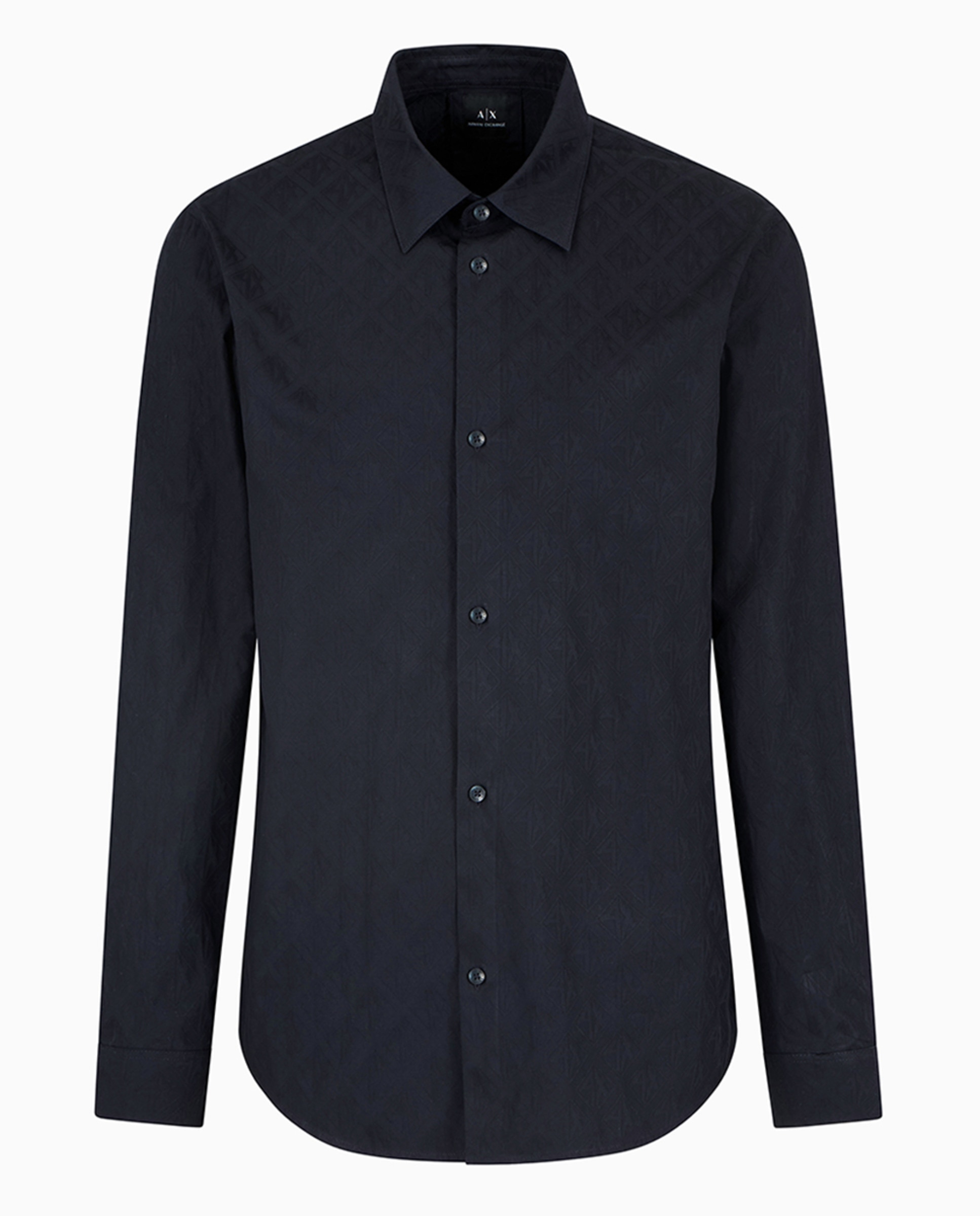 Camisa Regular Fit com Logótipos Azul-marinho-5