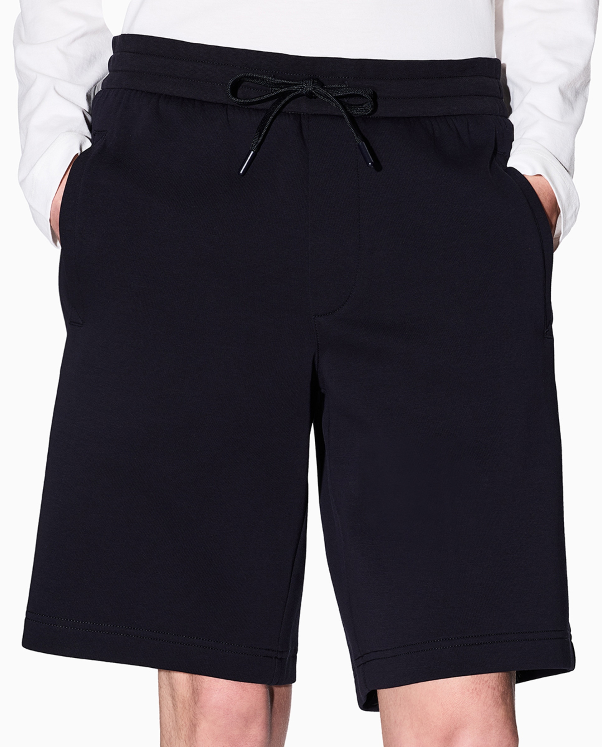 Bermudas Lisas em Felpa Cápsula Icon Azul-marinho-4