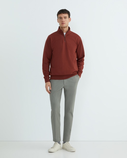 Imagen 0 de Pantalón hombre chino efecto estructura tapered fit