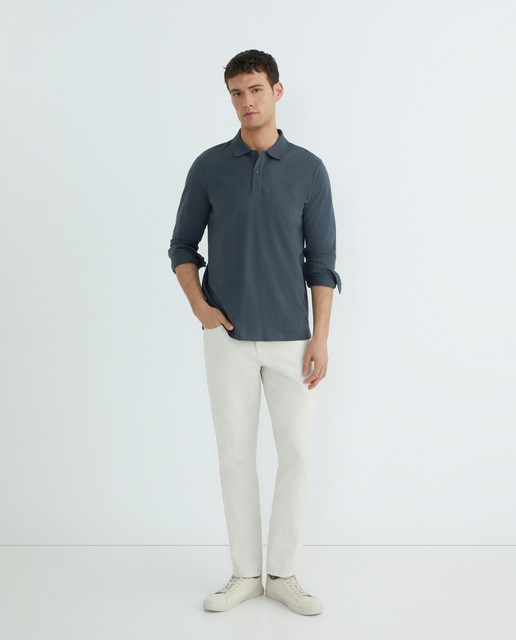 Imagen 0 de Polo de hombre liso lavado puños camiseros