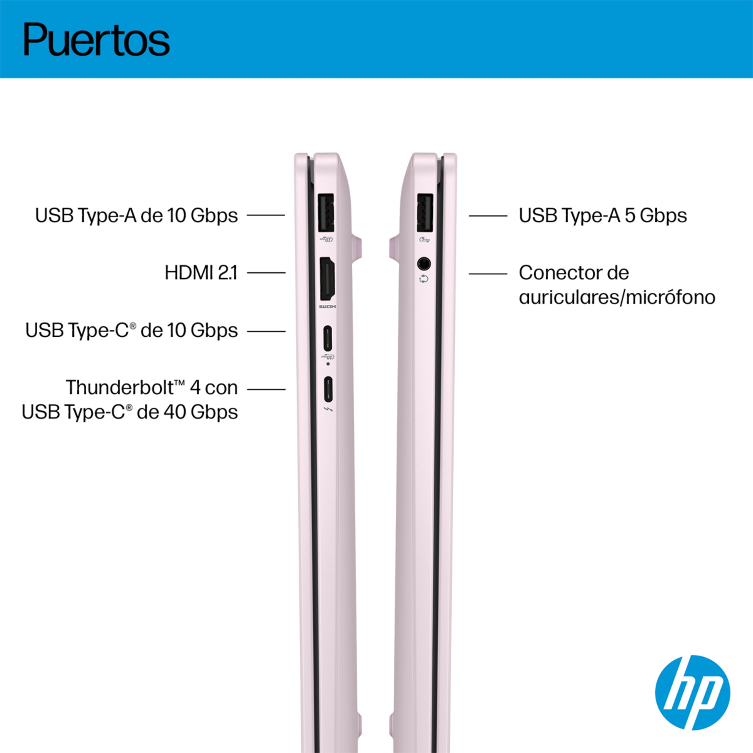 Portátil HP OmniBook 7 14-fr0002ns, Intel Core Ultra 7 EVO-255h, 32GB, 1TB SSD, 14" OLED, W11 Rosa-5