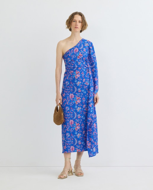 Vestido midi asimétrico