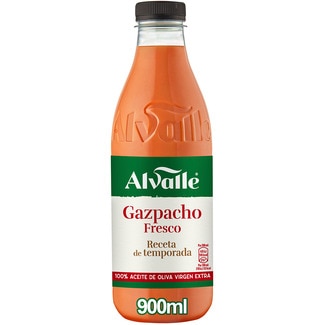 gazpacho fresco receta de temporada 100% aceite de oliva virgen extra botella 900 ml - Alvalle