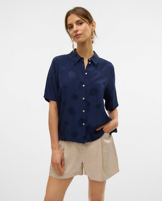 Imagem 0 de Camisa de Viscose com Manga Curta