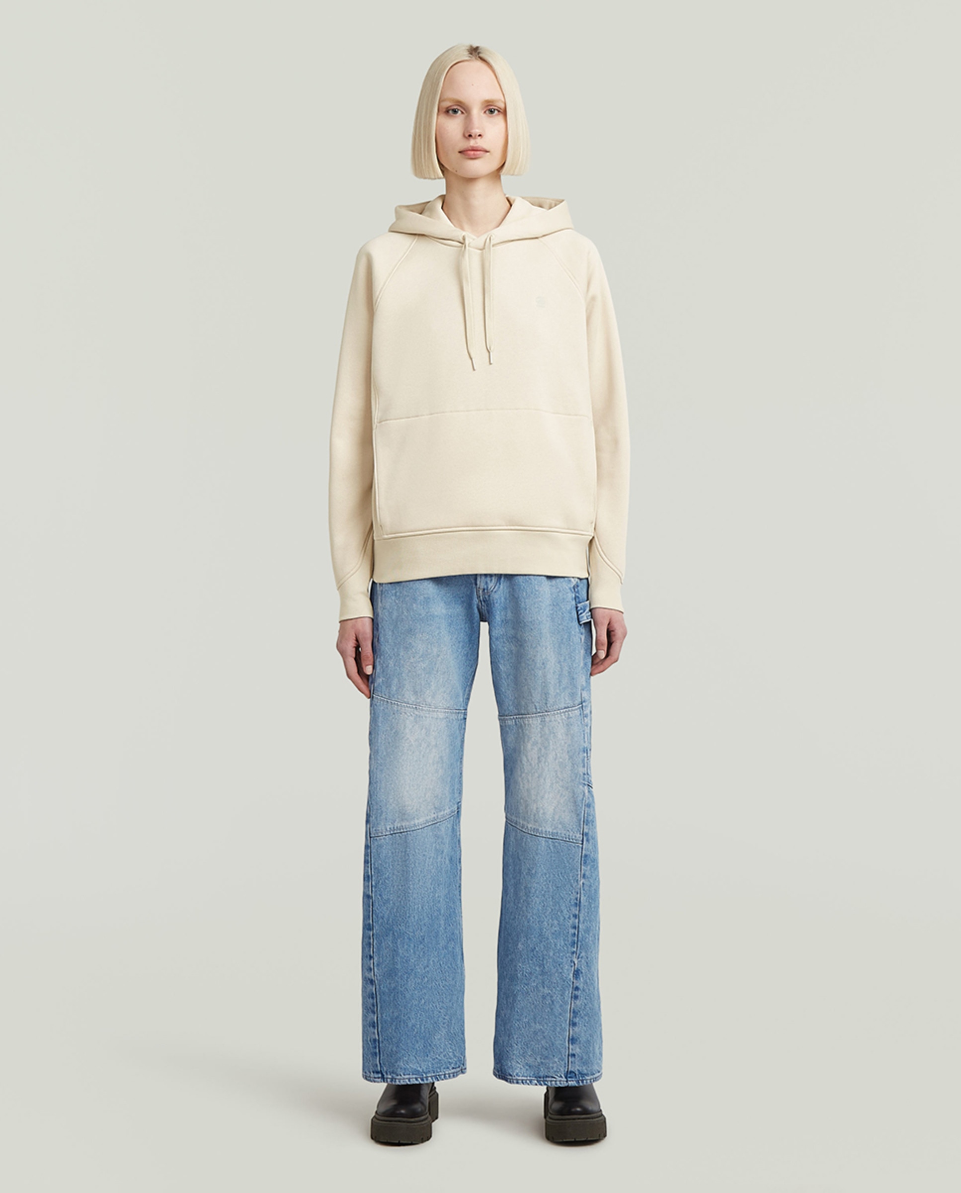 Sweatshirt de mulher com capuz Branco-3